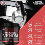 Pre Workout Venom 'Cotton Candy' - The No1 Pump Pre Workout Supplement by Freak Athletics - Elite Level Pre Workout Supplement - Pre Workout Powder Made in The UK - Available in Cotton Candy - FitnSupport