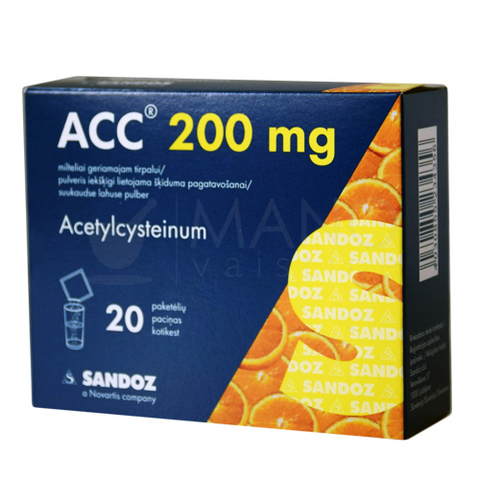ACC 200mg 20 Sachets Cough Cold and Flu - FitnSupport