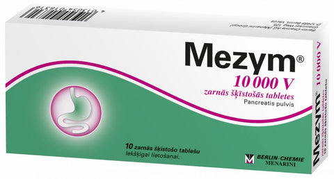 Mezym Forte 10000V 10 Coated Tablets
