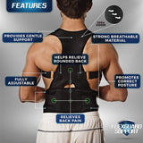 Adjustable Back Posture Corrector Magnetic Therapy Posture Corrector Brace Shoulder Back  Brace Support Belt - FitnSupport