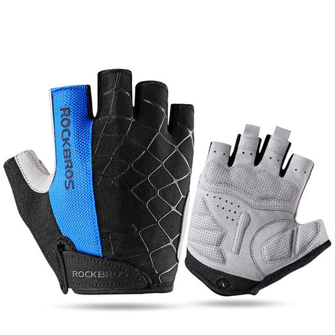 Cycling Bike Half Finger Gloves Shockproof Breathable - FitnSupport