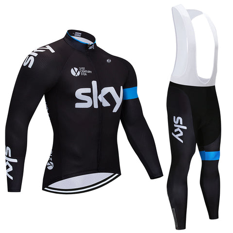 cycling jersey black Long Sleeve Cycling clothing - FitnSupport