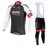 Winter Thermal Fleece Long Sleeves Cycling Set Clothing - FitnSupport