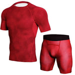 2 Pieces Short Sleeves Thermal Underwear Men Sport - FitnSupport