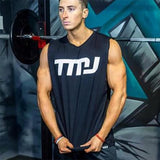 print sleeveless tank tops men's casual clothes - FitnSupport